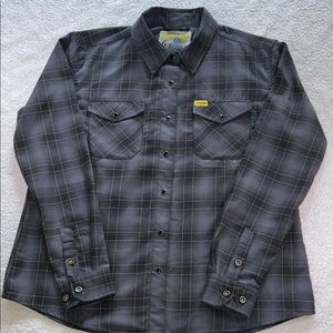 DIXXON Raven Black and Gray Plaid Women’s Shirt
